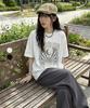 STANDARDERROR 87-Stan338 Vintage Moon Castle Solid Short Sleeve T-Shirt (2 Colors)