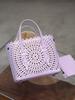 Borsa da Donna in Pelle Bohemien 20 Borsa Cesto di Verdura Traforata Pelle di Vitello Romantica Francese Borsa a Tracolla Portatile