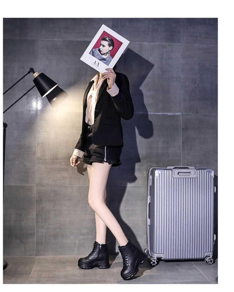 Thick-Soled Platform Hidden Heel Anime High Heels - Spring/Autumn Women's Shoes for Slim Feet; Martin Boots Style