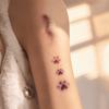 Cross Body Art Tattoo Sticker Cat Paws Cosplay Props Waterproof Bruise Tattoo Sticker  Halloween