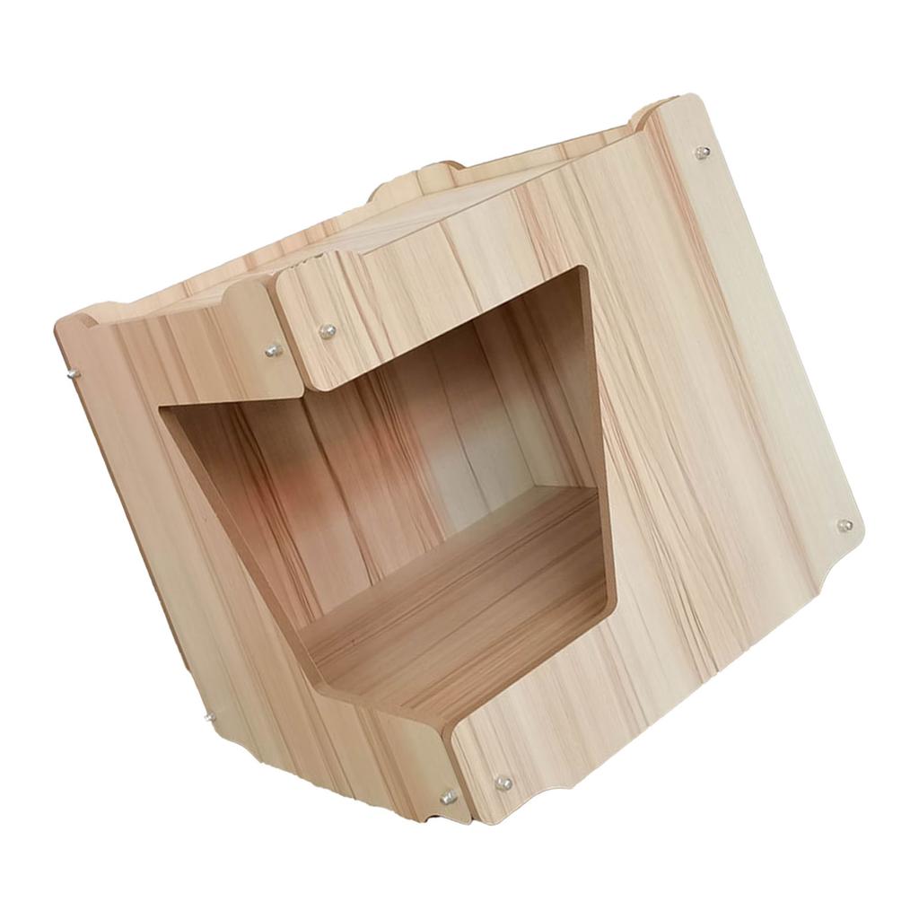 Holz Katzenhaus Innovativ Spaß Großer Raum Einfache Montage Katzenhöhle Bett für Innen Zuhause Kleine Speziell geformte Tür