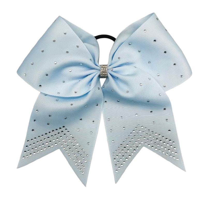 Glänzende Strass-Schwalbenschwanz-Schleifen-Haargummis für Mädchen - Cheerleading-Band-Kopfschmuck