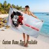 Mohamed Salah Design Beach Towel Custom Text Large Towel for Beach Vacation