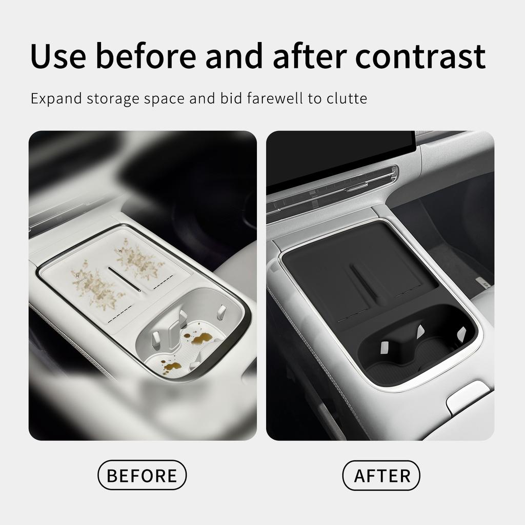 For Xpeng G6 2025 Non-slip Wireless Charger Water Cup Holder Mat Anti-slip Pad Storage Box Silicone Car Interior Accessories