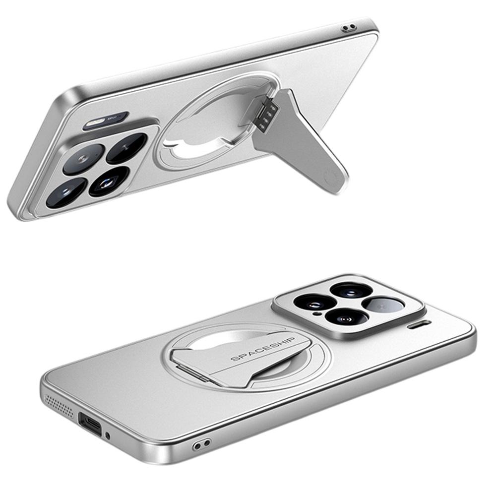 For Xiaomi 15 Case Compatible with MagSafe Hidden Kickstand Skin-Feel Matte PC TPU Phone Back Cover