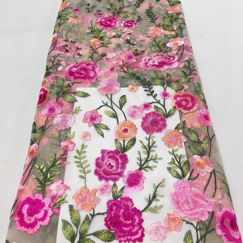 1/3/5yards Seven Colors High Density Embroidered Fabric for DIY Sewing Dress Available Fashionable Style Clothing Accessories
