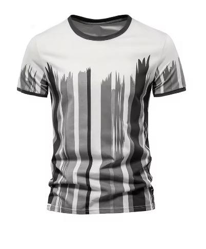 2024 New Fashion Printed Men's T-Shirt Round Neck Short Sleeve Sportswear Casual Gym Top Men's Women's