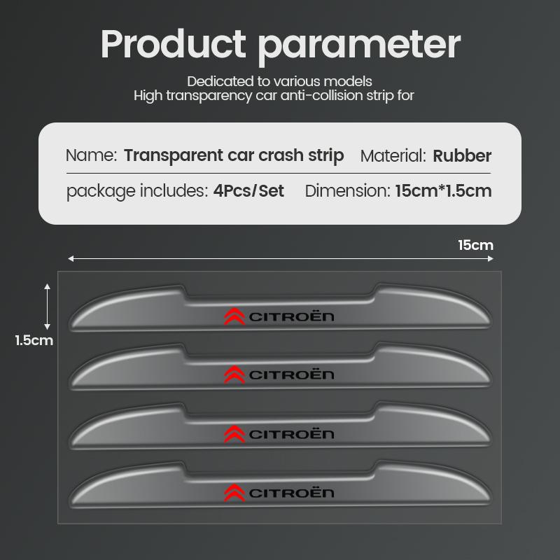 Transparent Car Door Edge Protector Stickers Anti Collision Strips For Citroen C4 C5 C3 C4L C8 Berlingo Xsara Cactus Accessories ait256