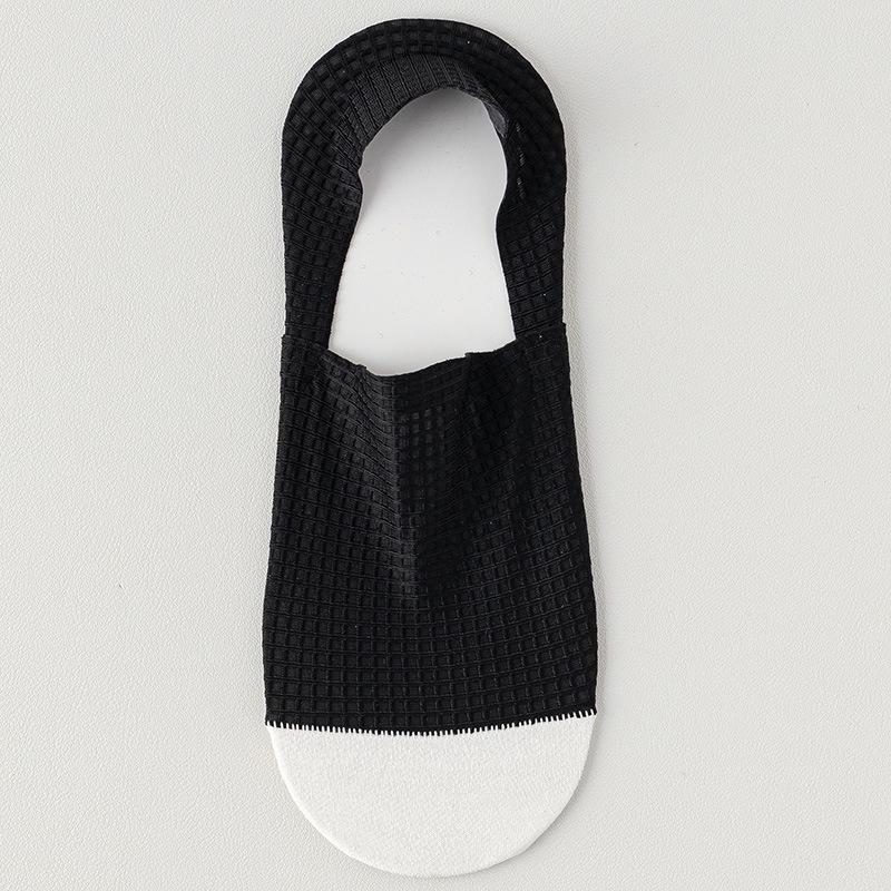 Herrars Sommar Färgblock Halkfria Låga Strumpor - Andningsbar Is-Silke med Bomullssula