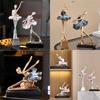 Ballet Dancer Figurine European Girl Dancer Ornament  Figure Sculpture Craft For  Table Bookcase Accent