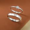 Silver Color Prince Rose Couple Rings for Women Men New Trendy Forever Love Engagement Lovers Ring Valentine's Day Jewelry Gifts