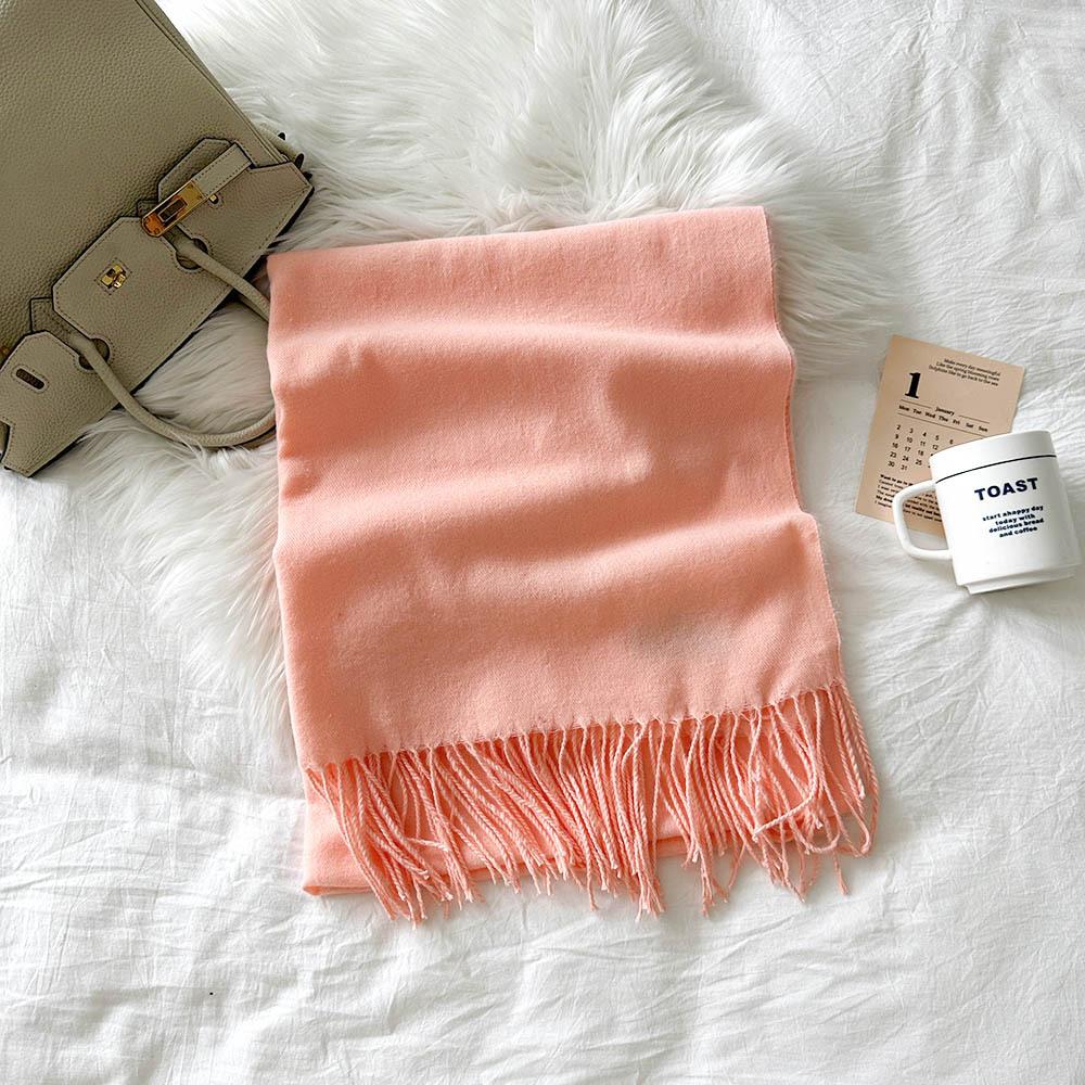 Mode Einfarbiger Schal Damen Winter Neuer Stil Imitationskaschmirschal Mehrfarbiger Warmer Schal Langer Schal