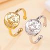 Elegant Eight-Pointed Star Stainless Steel Adjustable Women's Ring