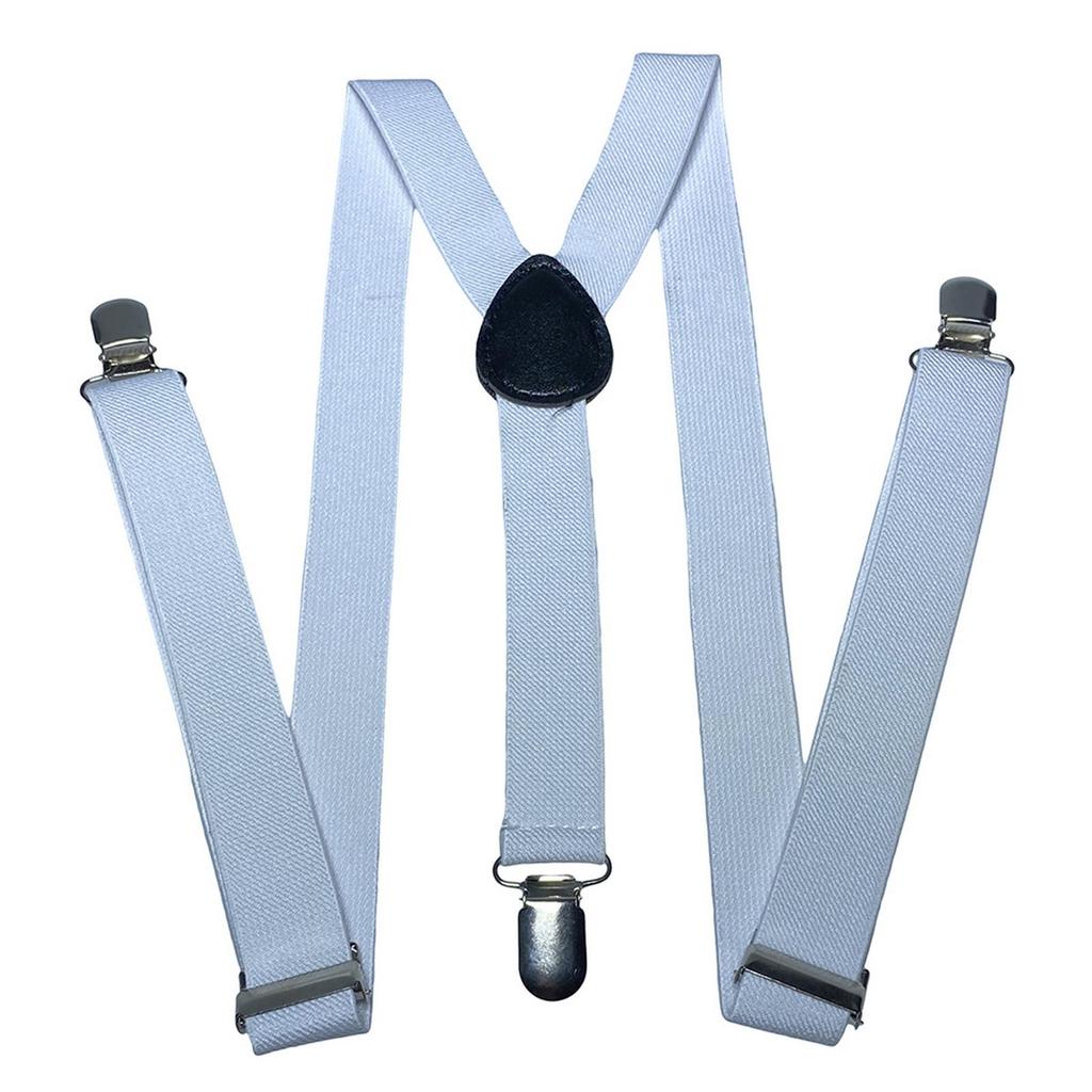 Unisex Y Back Suspenders 3 Clips Adjustable Elastic Braces
