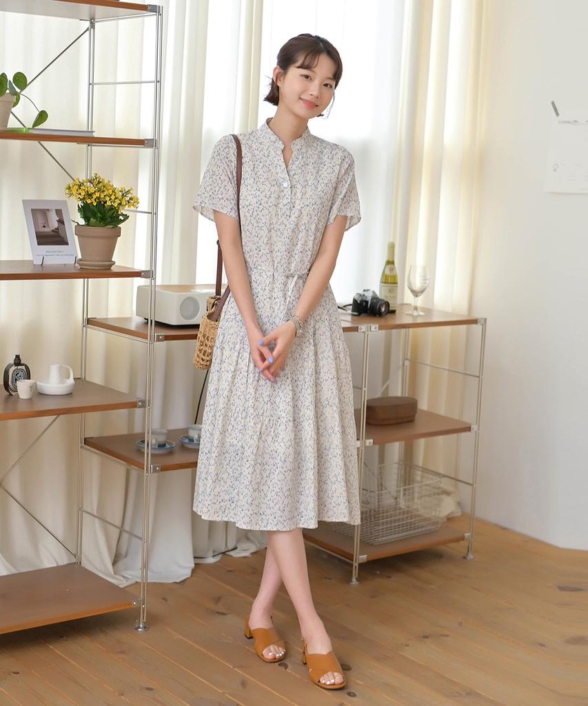 Ppaeppae Floral Half-Open Long Dress