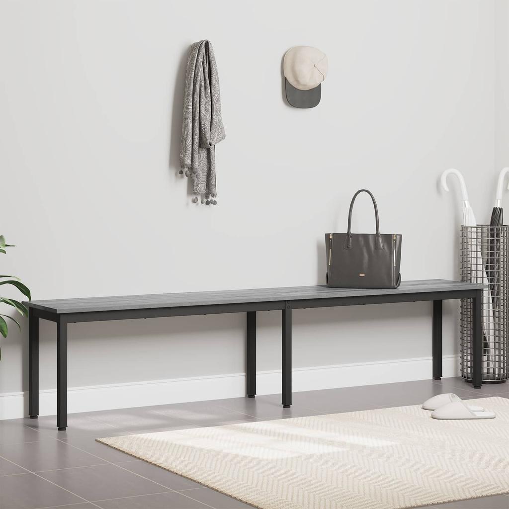 Bench Gray Sonoma 200 X 35 X 45 Cm Particleboard