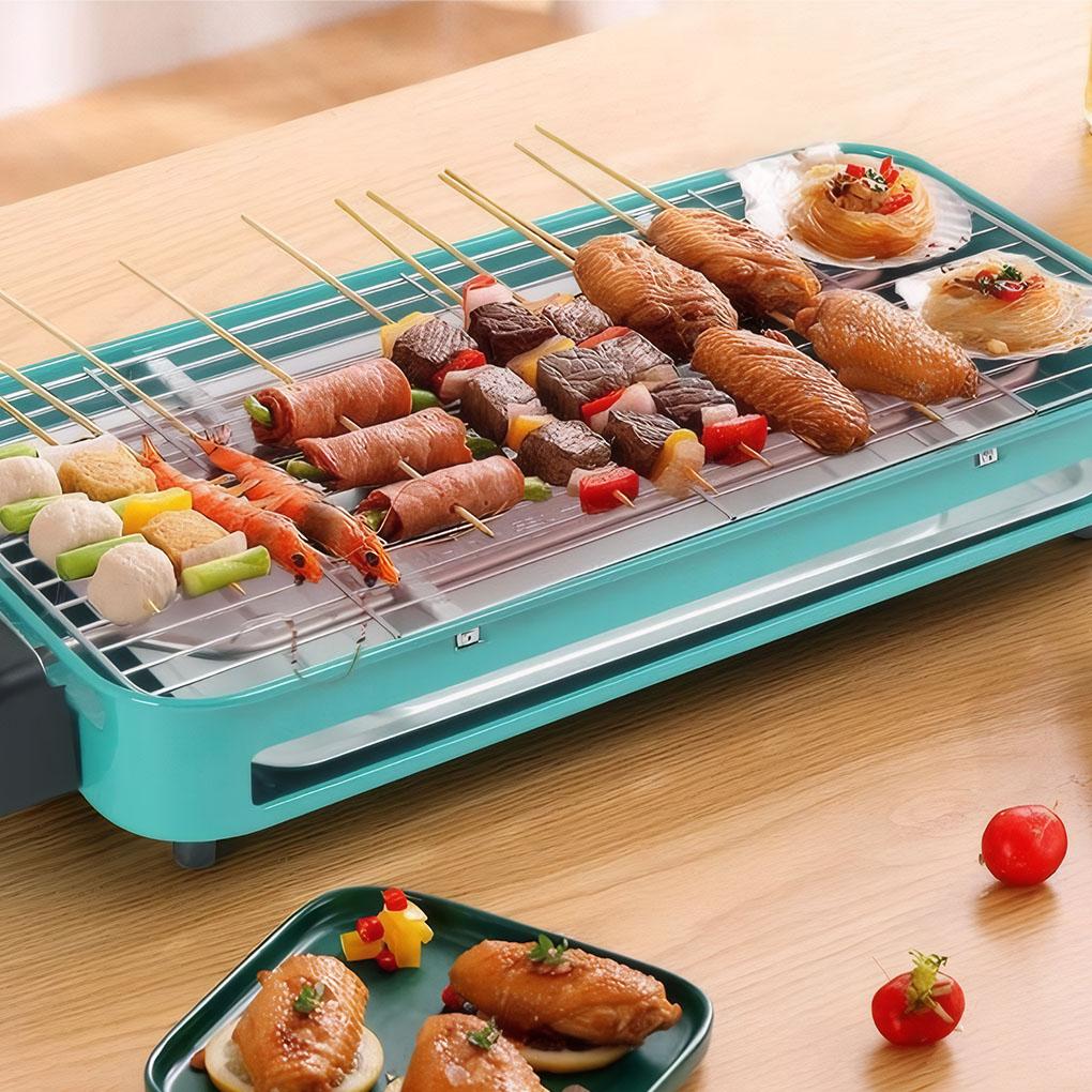 Small Dining Table Barbecue Grill With Six Level Temperature Control Easy To Clean Electric Grill