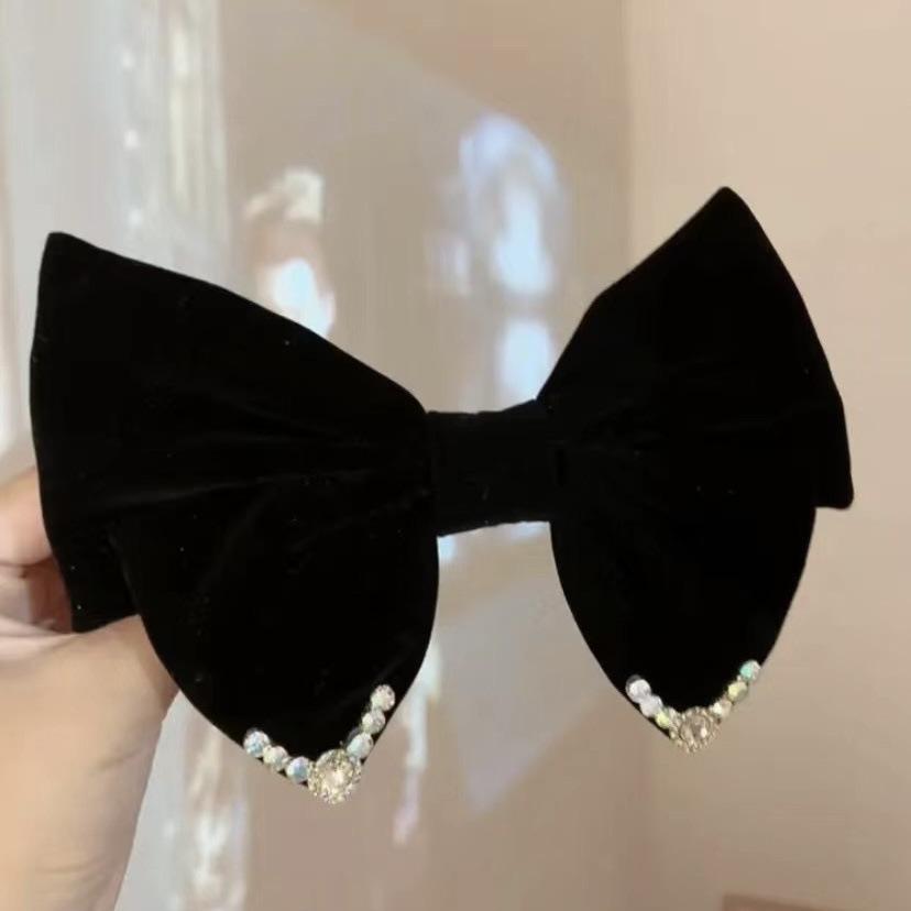 Red Big Bow Bride Wedding Engagement Toast Headgear Fugitive Princess Hair Accessories New Year Head Flower High-End Hairpin