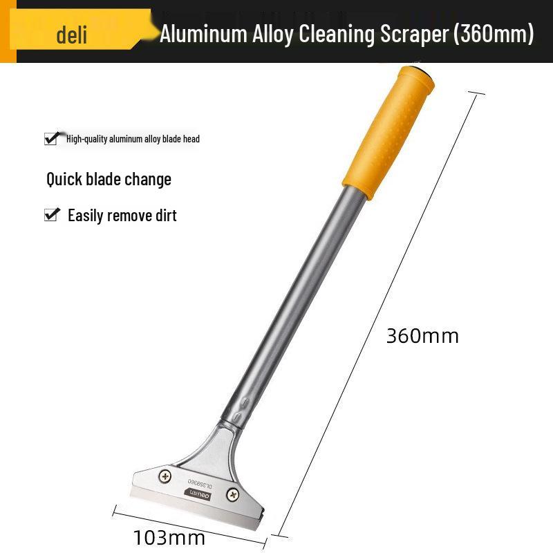 Deli Tools DL359210 Aluminum Alloy Stain & Adhesive Removal Scraper