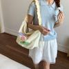 High Value Cartoon Embroidered Nylon Shoulder Bag Tote Bag Cute Girl Shopping Bag