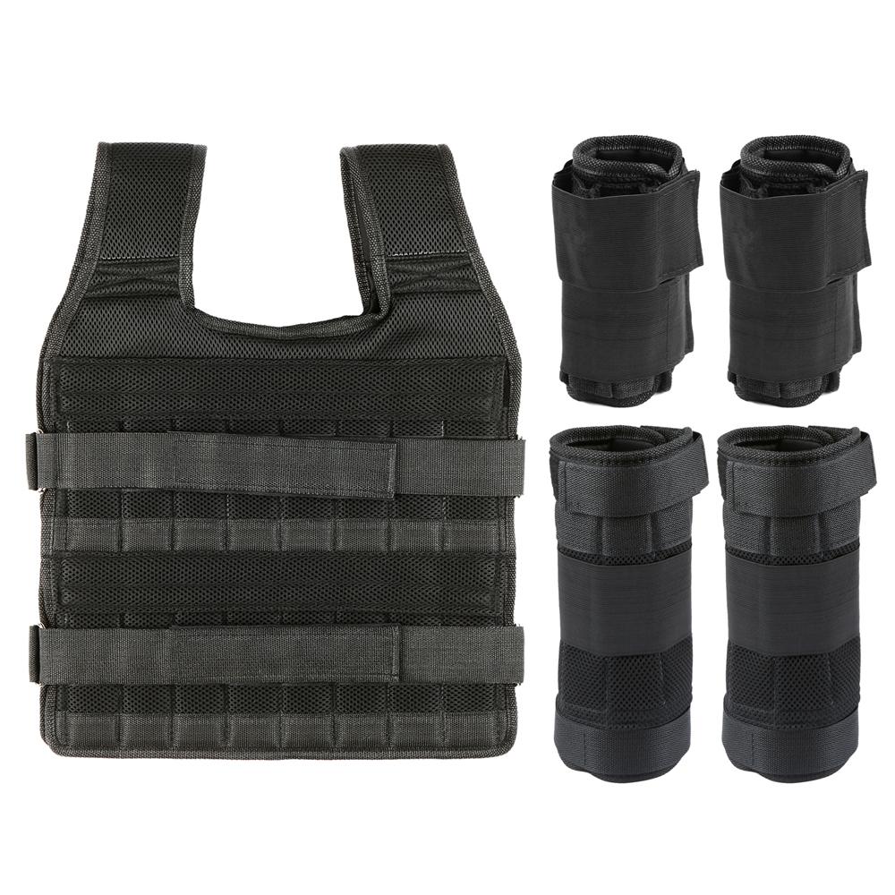 Adjustable Weighted Vest 10kg Workout Weight Vest with Wrist Weights and Leg Weights