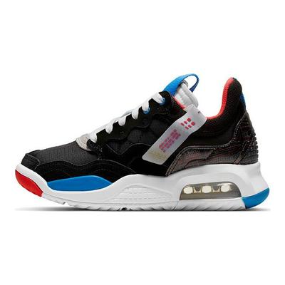 MA2 Synthetic Leather Color Block Fabric Non-Slip Shock Absorbing Wear-Resistant Low-Top Running Shoes Kids Sneaker Black Blue Red CZ9708-014