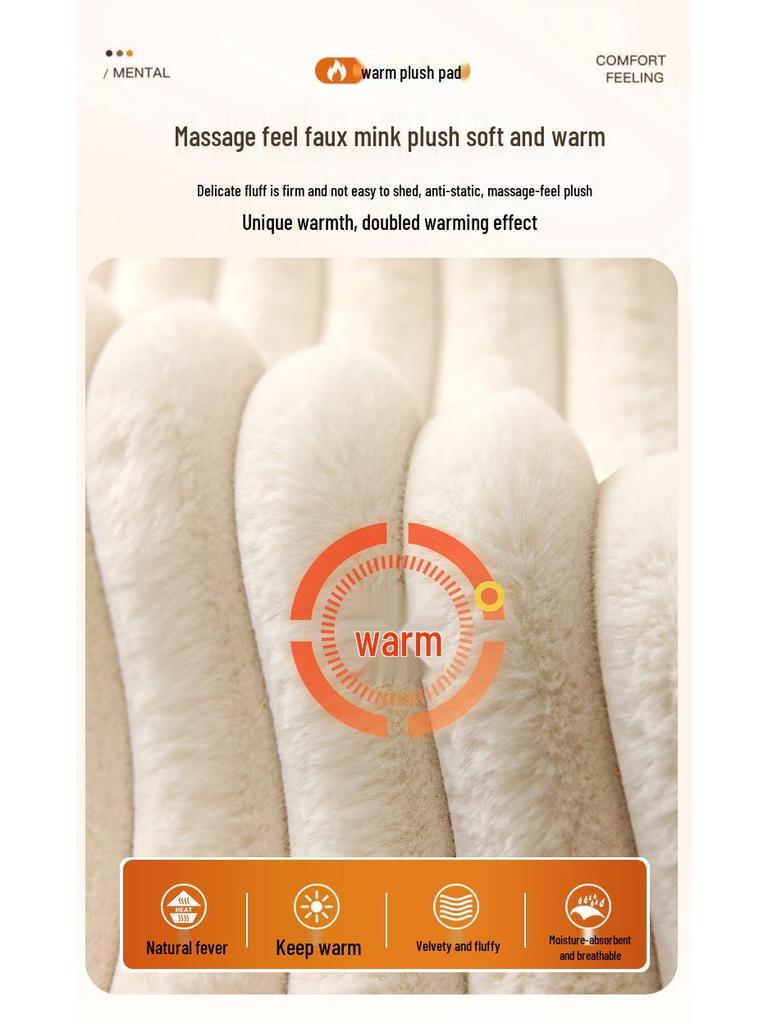 2025 Luxury Winter Sofa Cushion: Thick Rabbit Fur Plush, Non-Slip, Ideal for Solid Wood and Leather