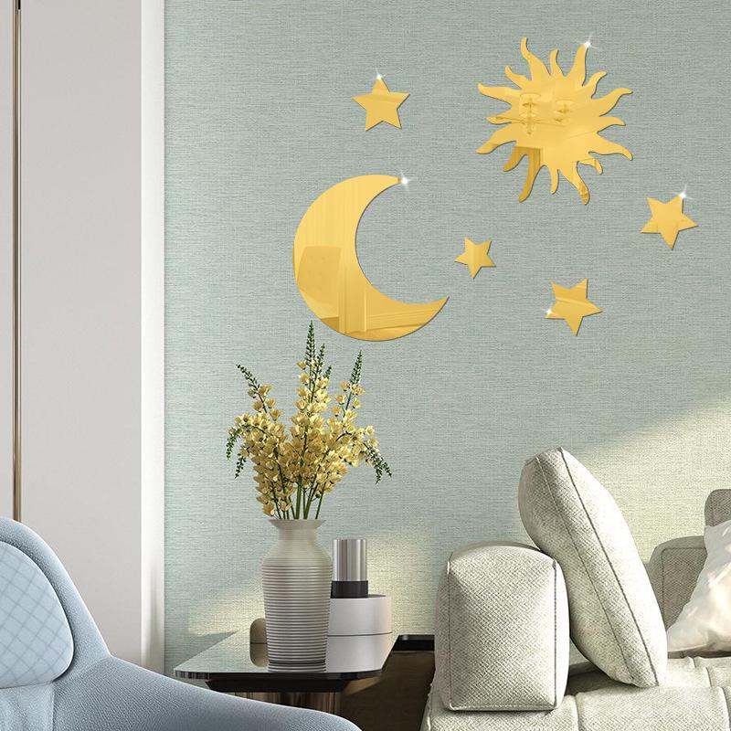 

Star Moon Sun Acrylic Mirror Wall Stickers for Bedroom Decoration