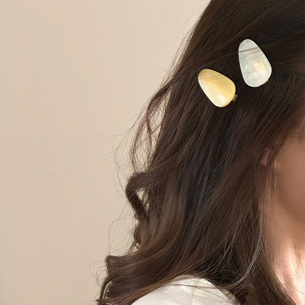 Retro acetic acid water drop hair accessories simple side clip hair forehead bangs clip seamless duck bill clip headdress