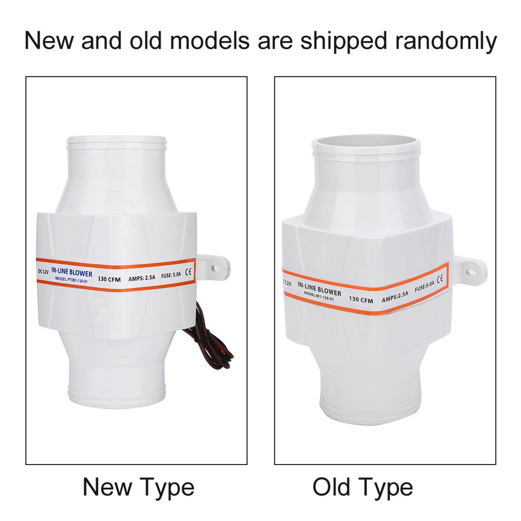 New 3 Inch In Line Marine Bilge Air Blower Mute Strong Ventilation Fan for Yacht  3'' Air Blower Fan 3'' Ventilation Fan