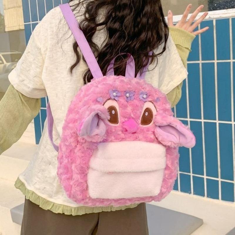 Pink Sakura Monster Hairy Backpack New Personalized Cartoon Large Capacity Girls Backpack
