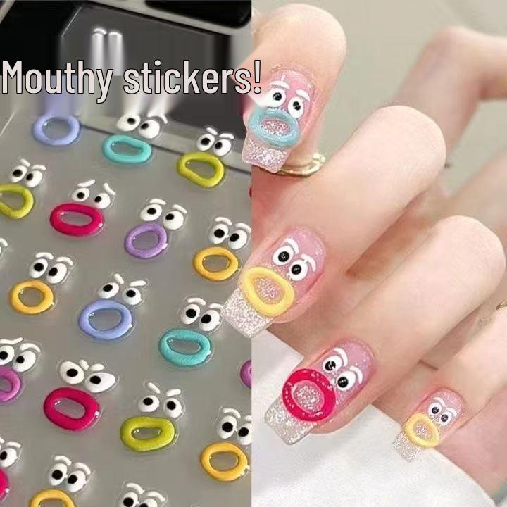 

Dopamine Jelly 3D Nail Stickers: Cute & Funny Expressions