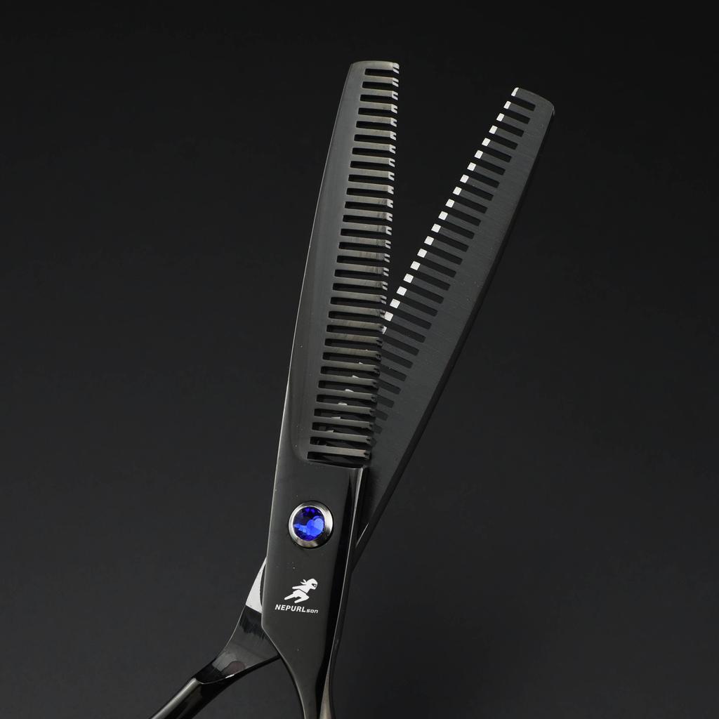 6,0 Zoll, Doppelseitige Zähne, Haarschere, Doppelseitige Zähne, Dünne Schere