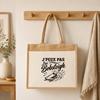 Sac cabas - PLANETEE - J’peux pas j’ai Bobsleigh (minimaliste) - toile jute &amp; coton - 21 L (43×33×21 cm) - anses 65 cm