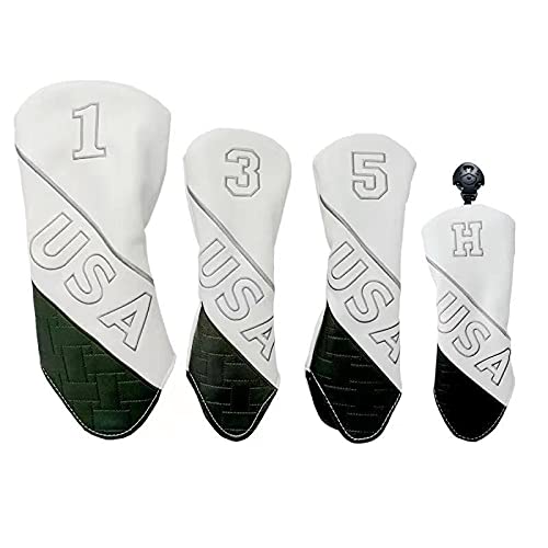 Golf head driver wood utility UT H cover, cover, cover, cover, cover, 4-piece set, No. 1, No. 3, No. 5, No. (Black, No. 1, 3, 5, H, 4-piece set)