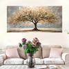Elegant Tree of Life with Golden Leaves Canvas Wall Art Unframed Autumn Landscape On Canvas Wall Art Picture for Living Room Decor
