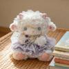 Sheep Plush Toy With Flower Pattern For Kids Gift Soft Cotton Stuffed Animal For Children