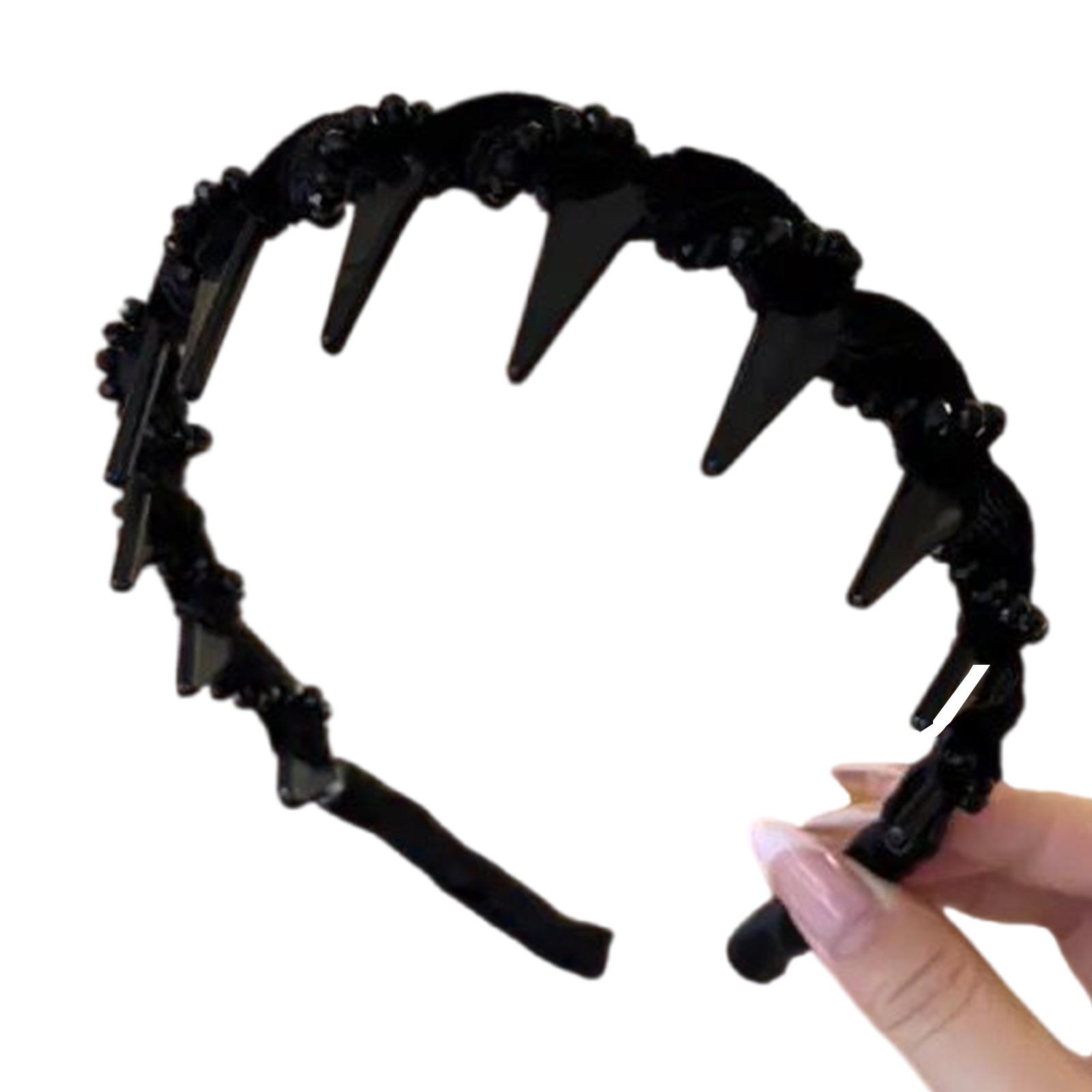 

Velvet Artificial Crystals Wave Headband Sparkling Rhinestone Hair Accessory For Women Elegant Party Wedding Daily Use C чёрный