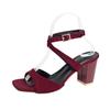 Plus Size 35-43 Summer High Heels Coarse Heel Cross with Fish Mouth High Heels Sandals Fashion High Heels Women Pumps