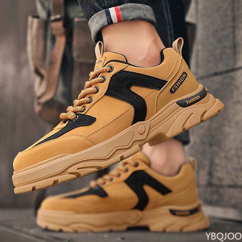 Men's Sports Shoes  Spring New Anti Slip Thick Soled Low Top Trendy Hiking Leisure Sports Shoes  Para Hombre Sneakers