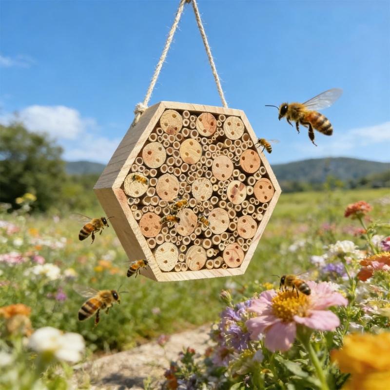 Climate Proof Wooden Creature Nesting Unit With Temperature Control Features And Varied Width footpaths For Diverse Types