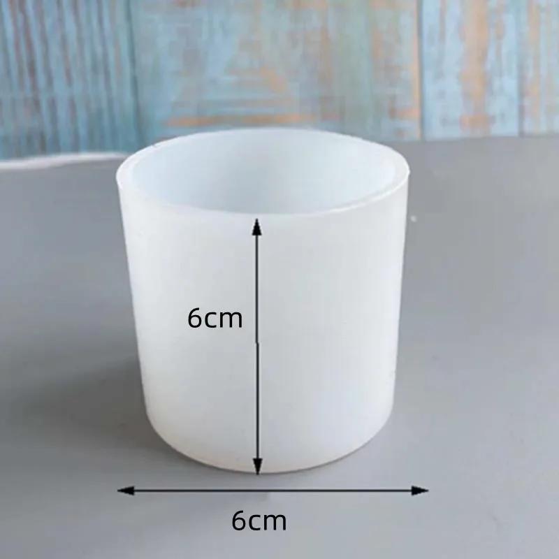3D Cylinder Shape Candle Silicone Mold DIY Cented Candle Soap Mould Craft Gift Making Plaster Resin Wax Homemade Decoration