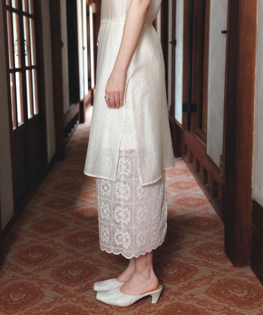 Siyajyu Sist9066 Resort Lace Skirt_Natural