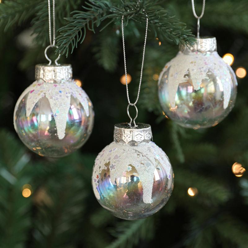 6PC/Set Christmas Ball Ornaments Valentine's Day Hanging Balls Gifts Plastic Balls New Year Multiple Options Available