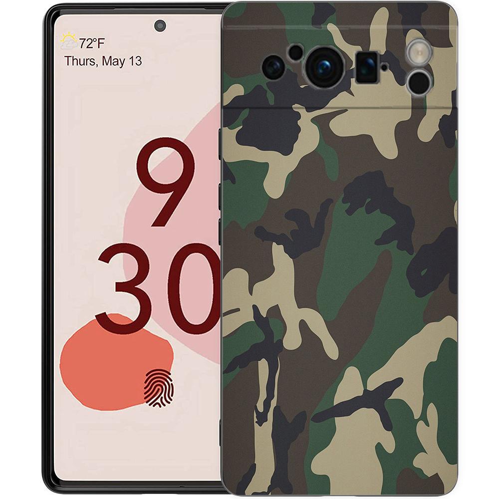 

Камуфляжный камуфляжный военный армейский чехол для телефона для Google Pixel 8 7 6 Pro 6A 7A 5G, мягкий силиконовый противоударный черный чехол из ТПУ Pixel 7
