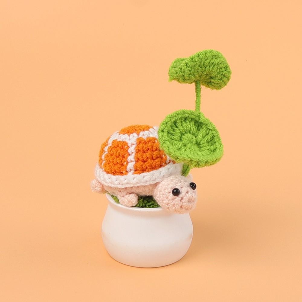 Hand-Knitted Wool Fake Flowers Set: Sunflower, Carnation, Tulip - Desktop Decor, Teacher/Student Gift, Everlasting Bouquet