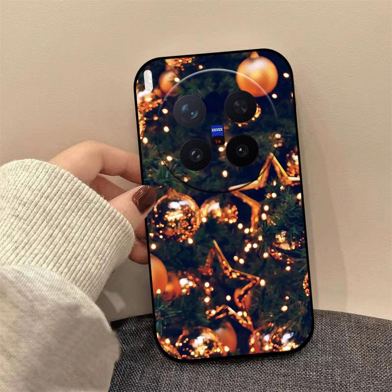 Christmas Painting Silicone Case For Vivo X300 X200 Ultra X200s X300 X100 X100s Pro Mini Soft TPU Shockproof Cover X200FE Fundas