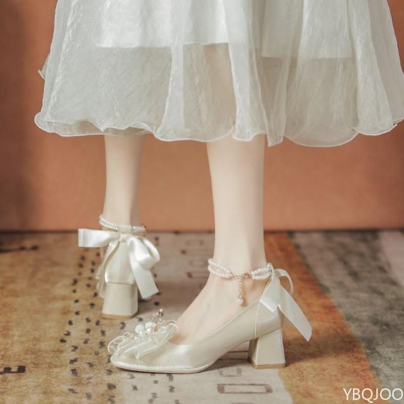 Spring new fashionable comfortable versatile women shoes temperament square-toe women pumps Elegant minimalist women shoes