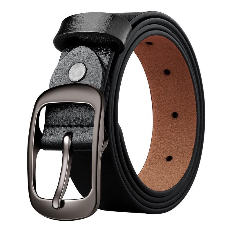 Women's Genuine Leather Pin Buckle Waist Belt - Trendy Korean Style for Students