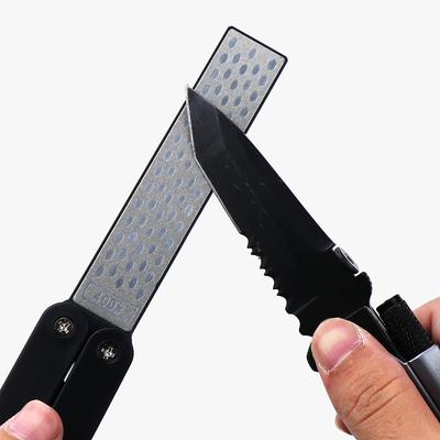 Diamond Knife Sharpener 400/600 Grit Double-Side Sharpening Stone for Knife Axe Drill Pocket Folding Knife Garden Tool Sharpener